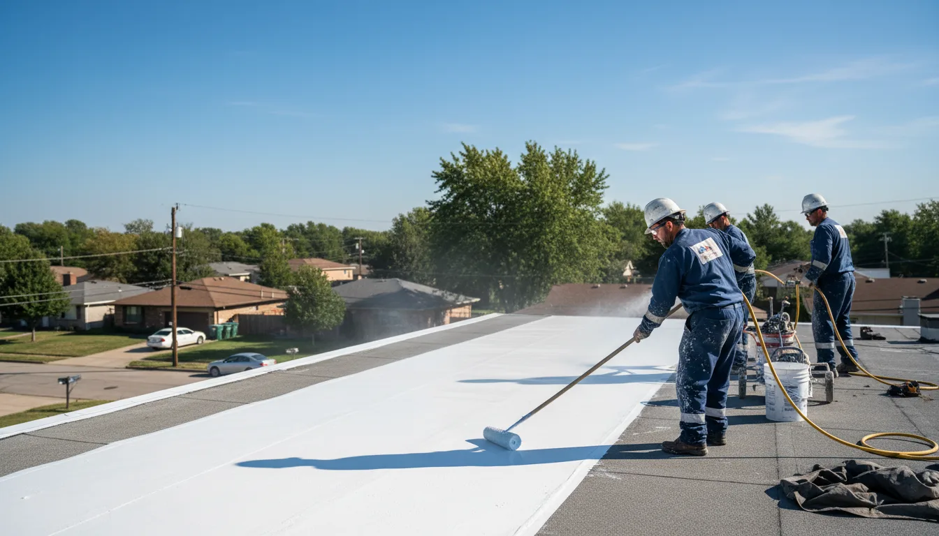 Commercial roof coating in Fombell, PA near me